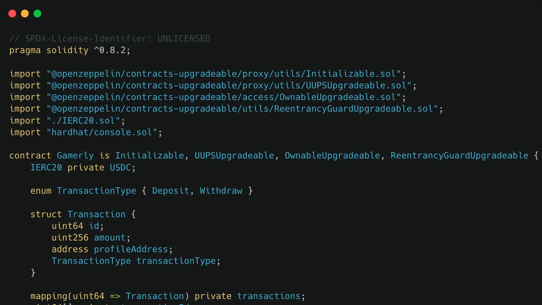 smart contract code